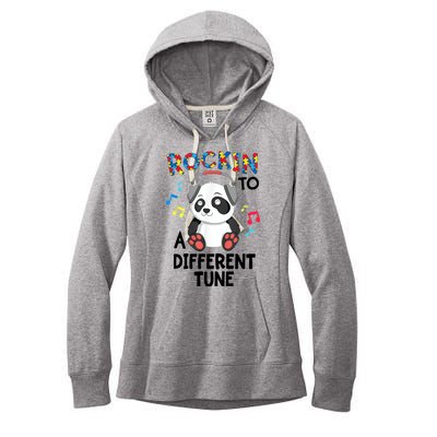 Rockin To A Different Tune Autism Awarness Women's Fleece Hoodie