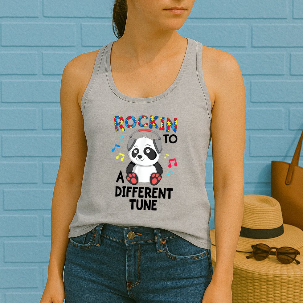 Rockin To A Different Tune Autism Awarness Womens Tank Top