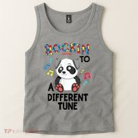 Rockin To A Different Tune Autism Awarness Tank Top
