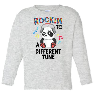 Rockin To A Different Tune Autism Awarness Toddler Long Sleeve Shirt