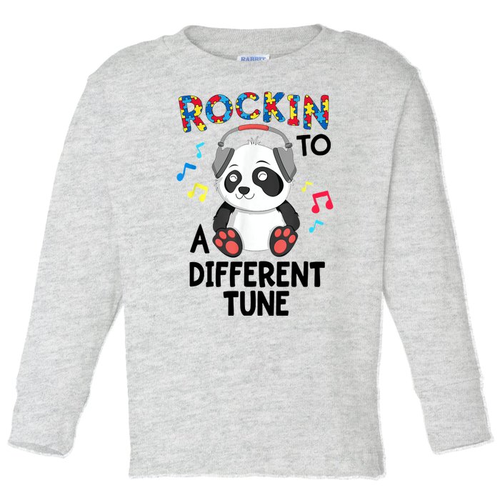 Rockin To A Different Tune Autism Awarness Toddler Long Sleeve Shirt