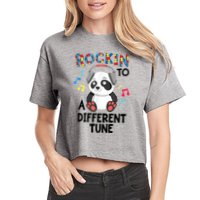 Rockin To A Different Tune Autism Awarness Crop Top