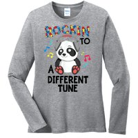 Rockin To A Different Tune Autism Awarness Ladies Long Sleeve Shirt