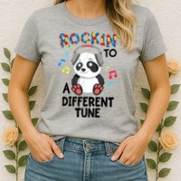 Rockin To A Different Tune Autism Awarness Womens T-Shirt