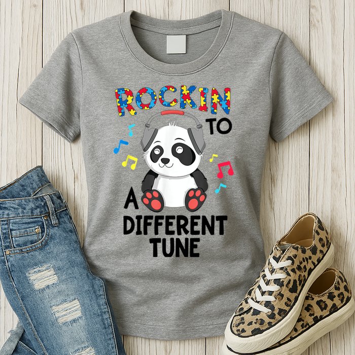Rockin To A Different Tune Autism Awarness Womens T-Shirt