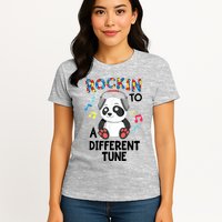 Rockin To A Different Tune Autism Awarness Womens T-Shirt