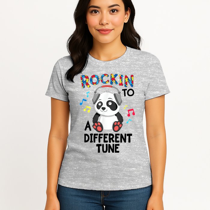 Rockin To A Different Tune Autism Awarness Womens T-Shirt