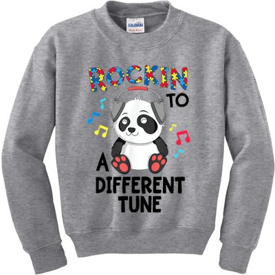 Rockin To A Different Tune Autism Awarness Kids Sweatshirt