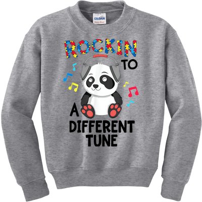 Rockin To A Different Tune Autism Awarness Kids Sweatshirt