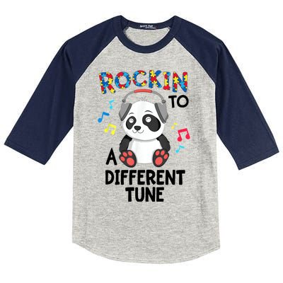 Rockin To A Different Tune Autism Awarness Kids Colorblock Raglan Jersey