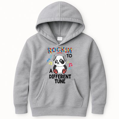Rockin To A Different Tune Autism Awarness Kids Hoodie
