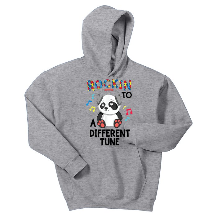 Rockin To A Different Tune Autism Awarness Kids Hoodie