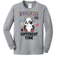 Rockin To A Different Tune Autism Awarness Kids Long Sleeve Shirt