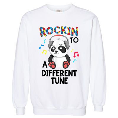 Rockin To A Different Tune Autism Awarness Garment-Dyed Sweatshirt