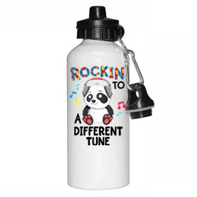 Rockin To A Different Tune Autism Awarness Aluminum Water Bottle