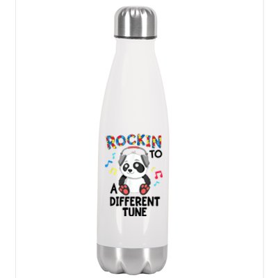 Rockin To A Different Tune Autism Awarness Stainless Steel Insulated Water Bottle