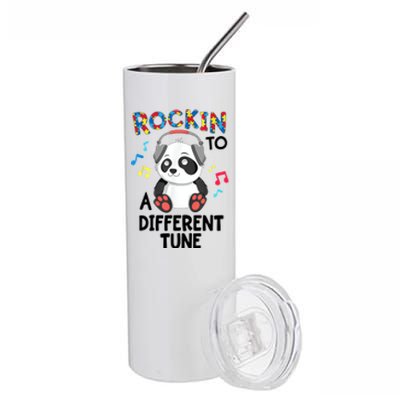 Rockin To A Different Tune Autism Awarness Stainless Steel Tumbler