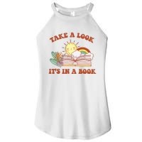 Retro Take A Look ItS In A Book Rainbow Book Lover Teacher Women’s Perfect Tri Rocker Tank