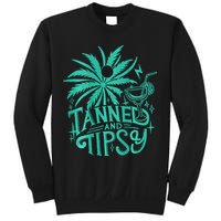 Retro Tanned And Tipsy Beach Summer Vacation Sweatshirt
