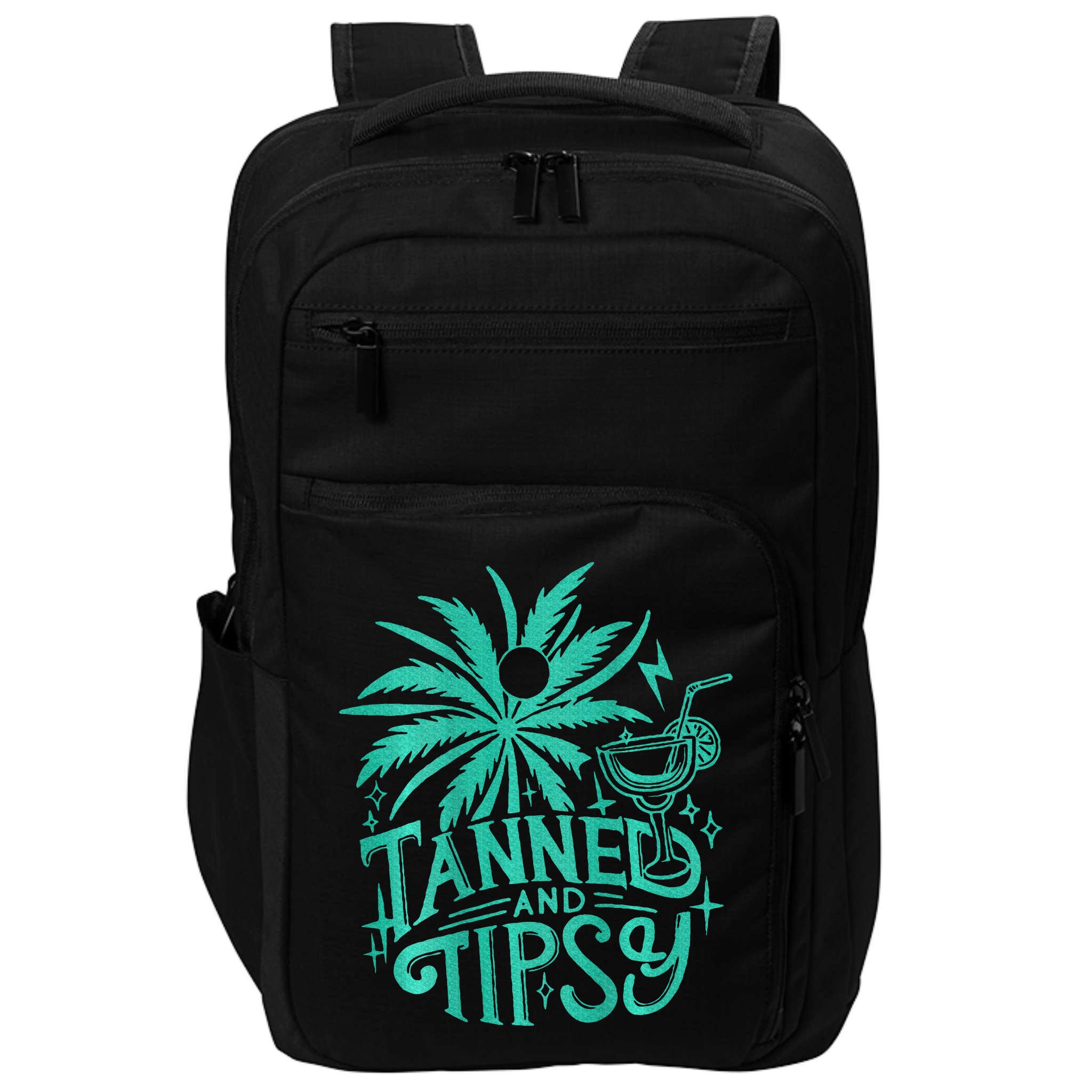 Retro Tanned And Tipsy Beach Summer Vacation Impact Tech Backpack
