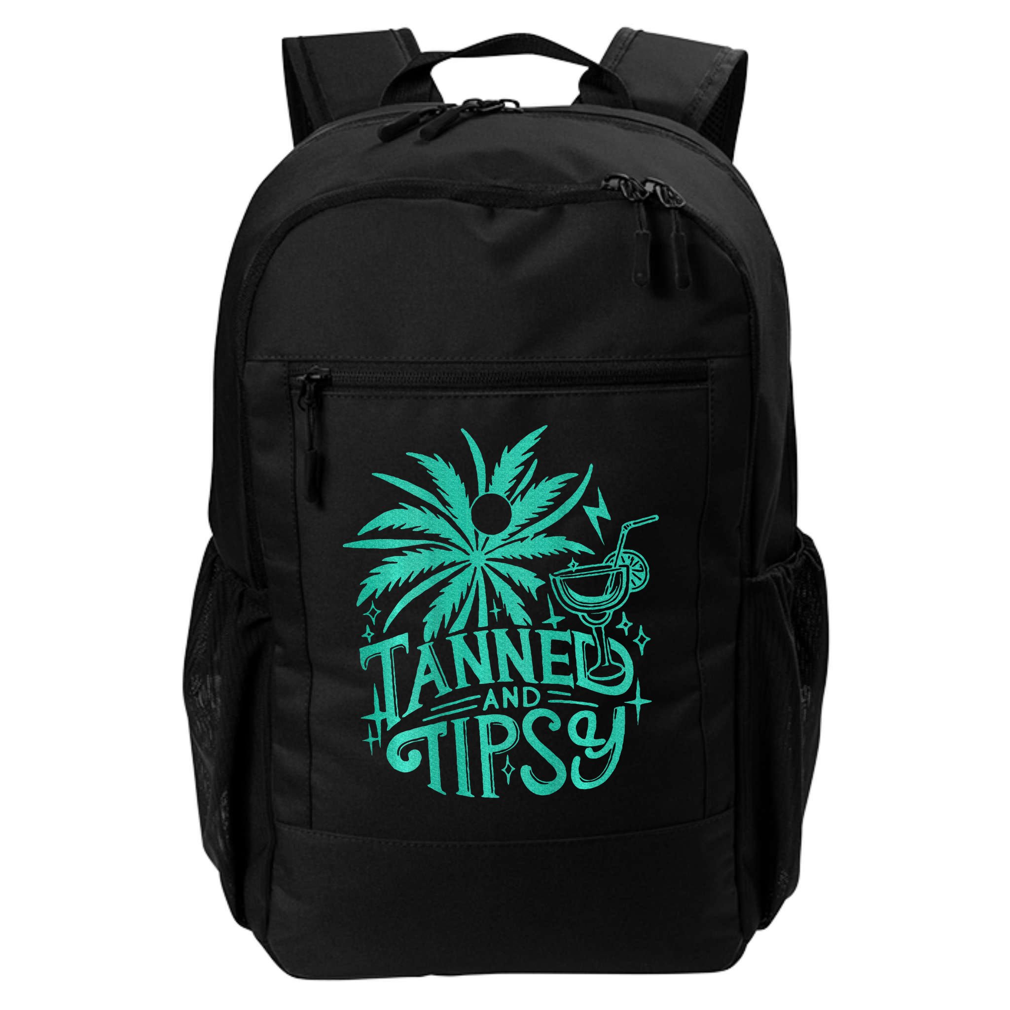 Retro Tanned And Tipsy Beach Summer Vacation Backpack