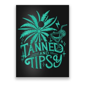 Retro Tanned And Tipsy Beach Summer Vacation Poster