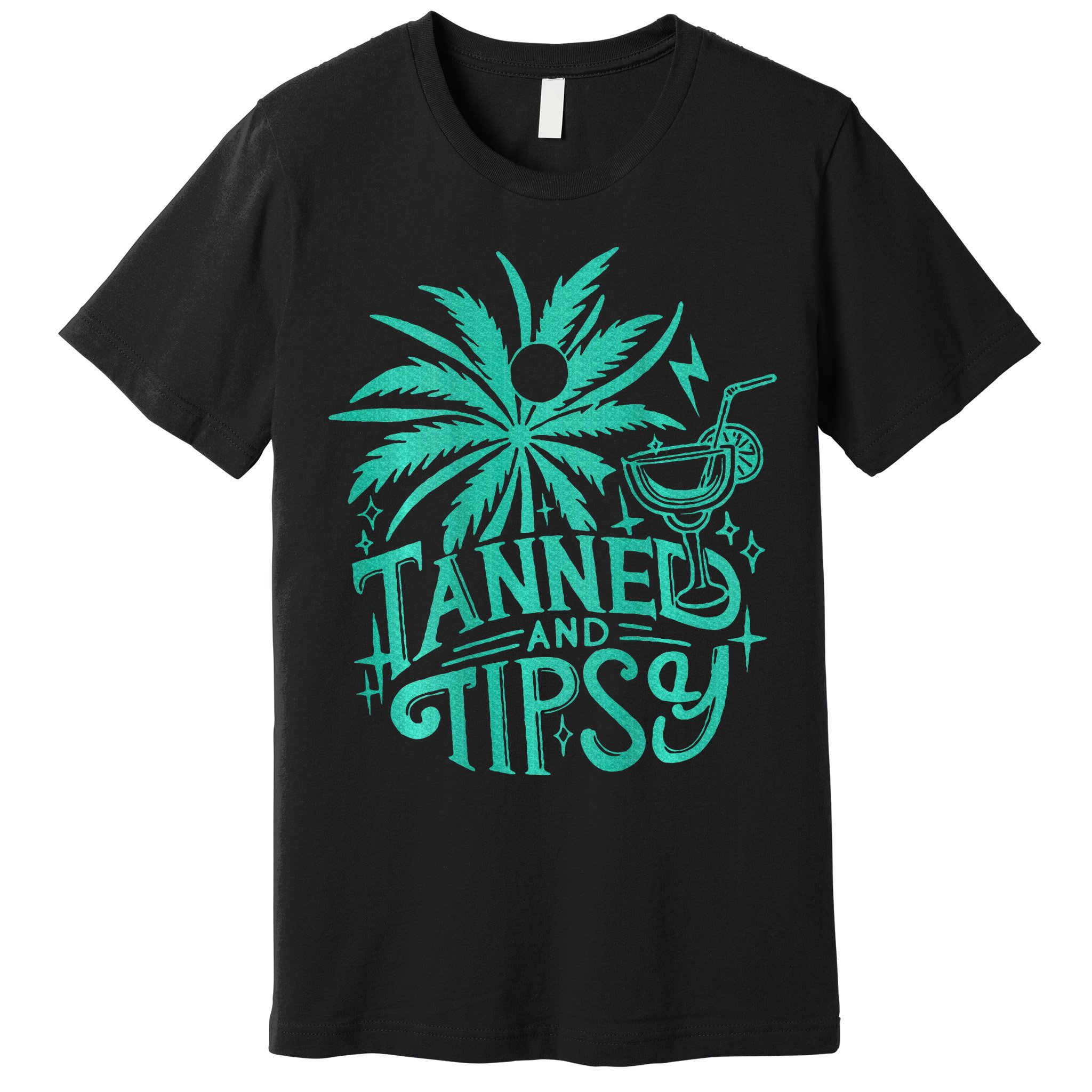 Retro Tanned And Tipsy Beach Summer Vacation Premium T-Shirt