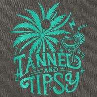 Retro Tanned And Tipsy Beach Summer Vacation Cotton Canvas Backpack