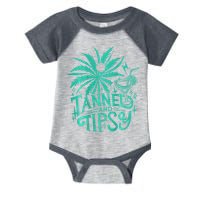 Retro Tanned And Tipsy Beach Summer Vacation Infant Baby Jersey Bodysuit