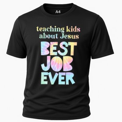 Retro Teaching About Jesus is the Best Job Ever Tie Dye Performance Shirt