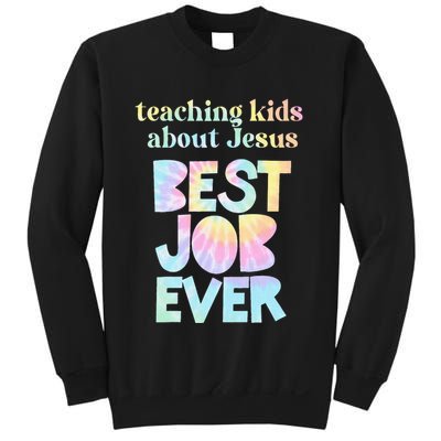 Retro Teaching About Jesus is the Best Job Ever Tie Dye Sweatshirt