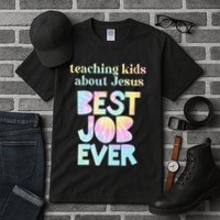 Retro Teaching About Jesus is the Best Job Ever Tie Dye Tall T-Shirt