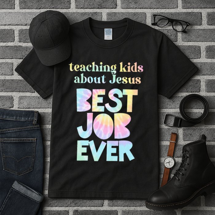 Retro Teaching About Jesus is the Best Job Ever Tie Dye Tall T-Shirt