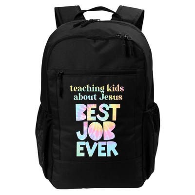 Retro Teaching About Jesus is the Best Job Ever Tie Dye Backpack