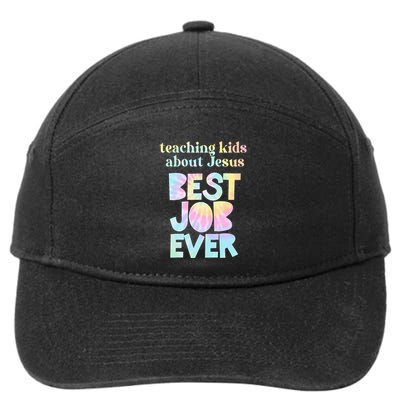 Retro Teaching About Jesus is the Best Job Ever Tie Dye 7-Panel Snapback Hat