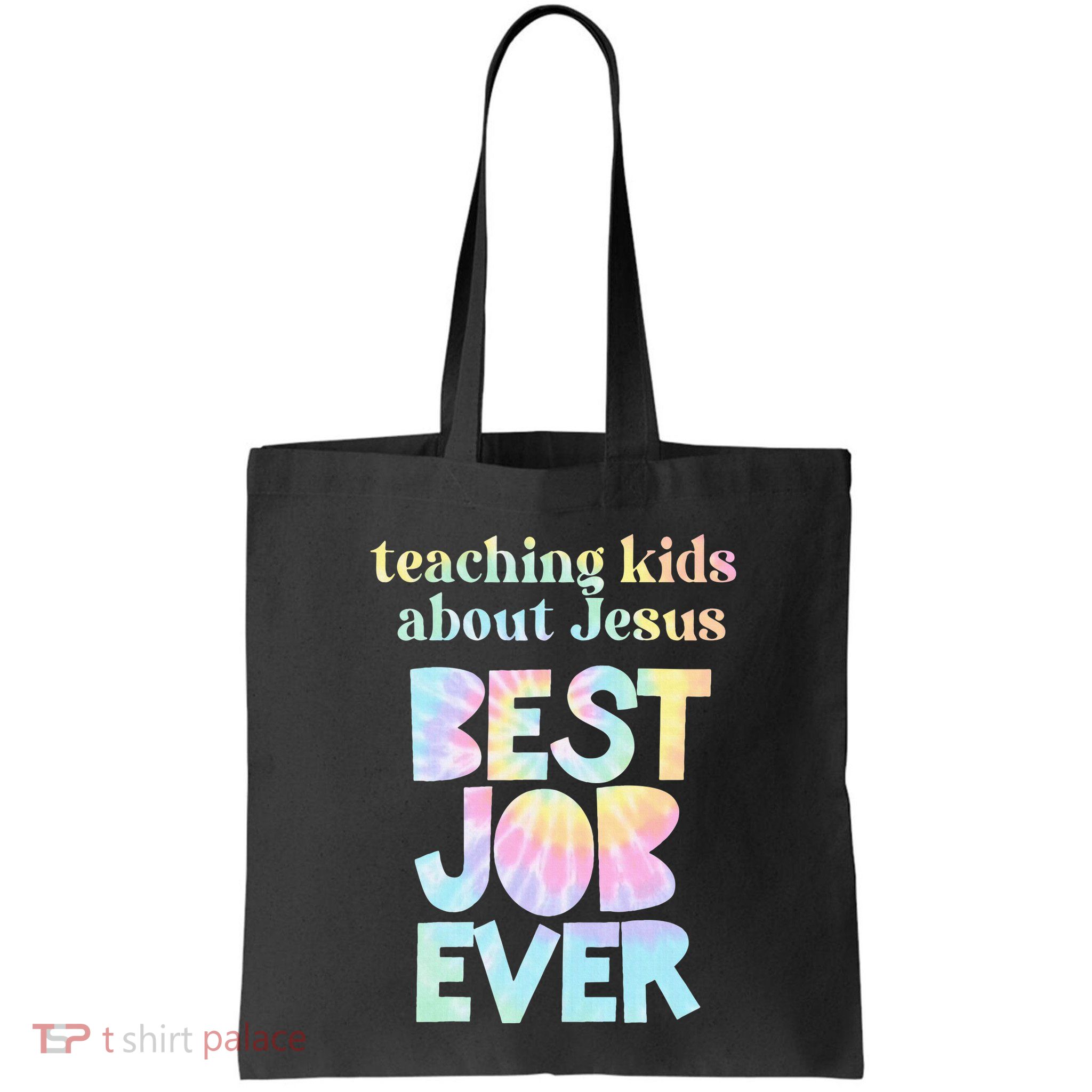 Retro Teaching About Jesus is the Best Job Ever Tie Dye Bag