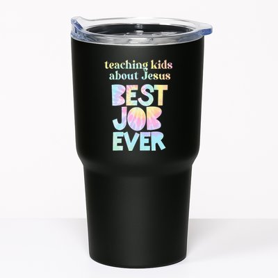 Retro Teaching About Jesus is the Best Job Ever Tie Dye Tumbler