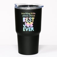 Retro Teaching About Jesus is the Best Job Ever Tie Dye Tumbler