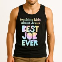 Retro Teaching About Jesus is the Best Job Ever Tie Dye Tank Top