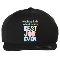 Retro Teaching About Jesus is the Best Job Ever Tie Dye Wool Snapback Cap