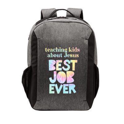 Retro Teaching About Jesus is the Best Job Ever Tie Dye Vector Backpack