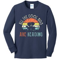 Reading Teacher All The Cool Are Reading Book Vintage Kids Long Sleeve Shirt