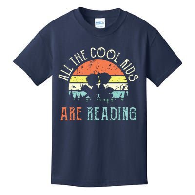 Reading Teacher All The Cool Are Reading Book Vintage Kids T-Shirt