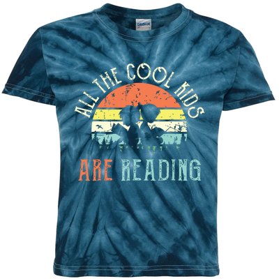 Reading Teacher All The Cool Are Reading Book Vintage Kids Tie-Dye T-Shirt