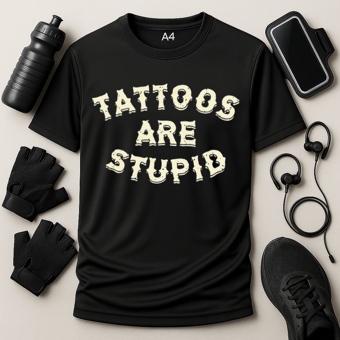 retro Tattoos Are Stupid Cooling Performance Crew T-Shirt