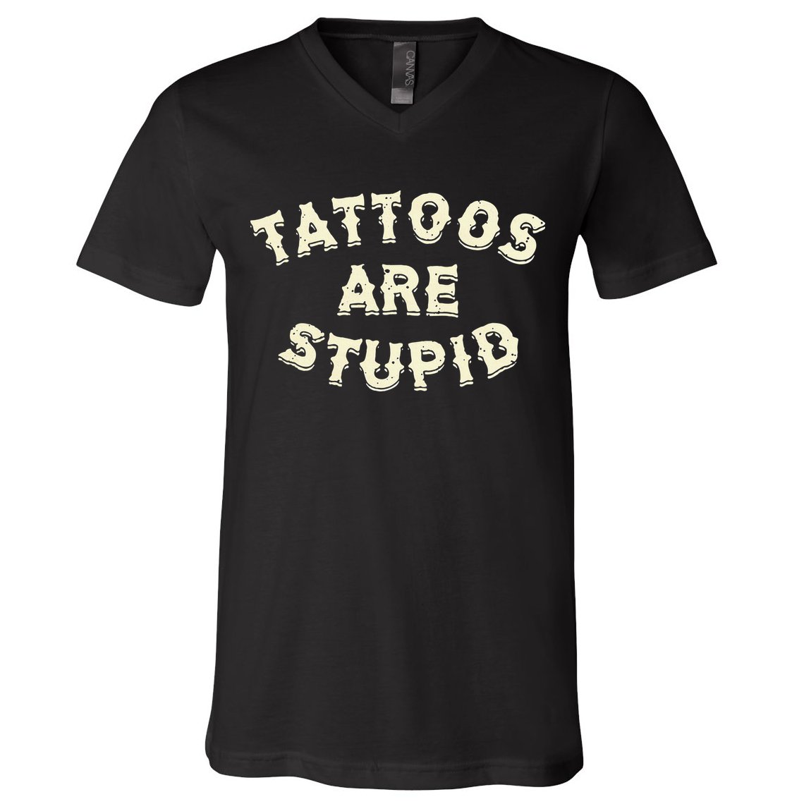 retro Tattoos Are Stupid V-Neck T-Shirt