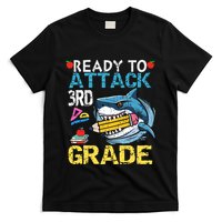 Ready To Attack 3rd Grade Funny Shark 3rd First Day School T-Shirt