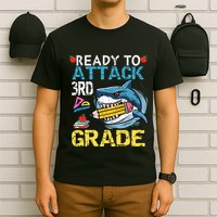 Ready To Attack 3rd Grade Funny Shark 3rd First Day School T-Shirt