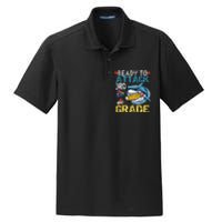 Ready To Attack 3rd Grade Funny Shark 3rd First Day School Dry Zone Grid Polo