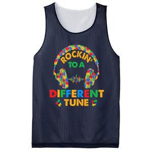 Rockin' To A Different Tune Autistic Awareness Mesh Reversible Basketball Jersey Tank